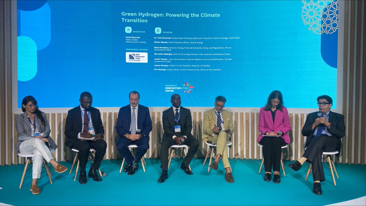 Climate_Action_'s tweet image. "Developing a hydrogen industry in Chile is not only about exporting hydrogen but developing an ecosystem in the country and incentives to create internal demand" - Marcelino Madrigal, Chief of the Energy Division, Inter-American Development Bank.

#COP28 #CAS23 #ClimateAction