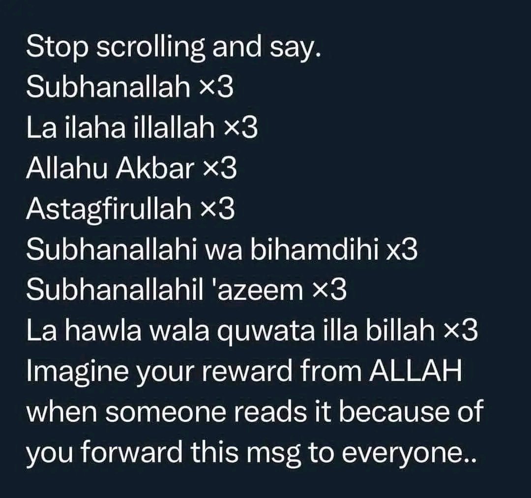 I could like as to use the opportunity to have a blessing for Allah