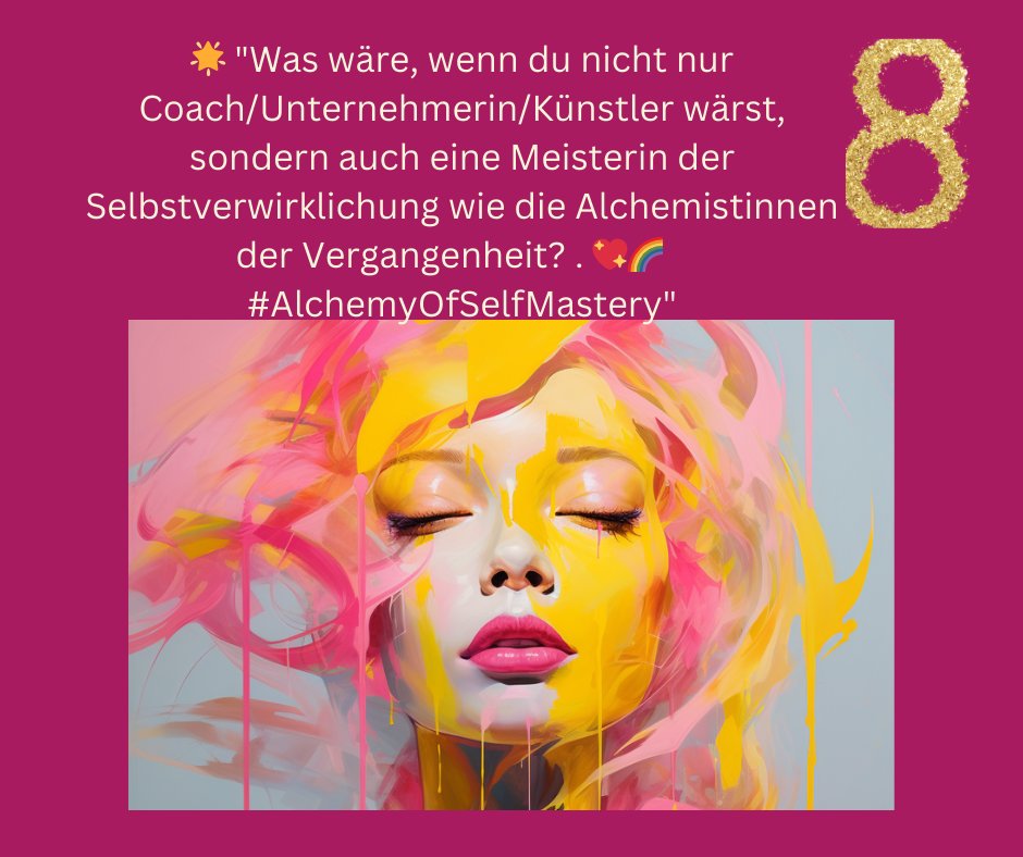 GM frens, the flu took all me energy, but now I am back for more GMs, Art and good Karma.
For my german friends: das hier ist für Unternehmerinnen, Künstler und all die wunderbaren Seelen im Business. (die Tage 1-7 sind der Grippe zum Opfer gefallen...) . Habt einen schönen