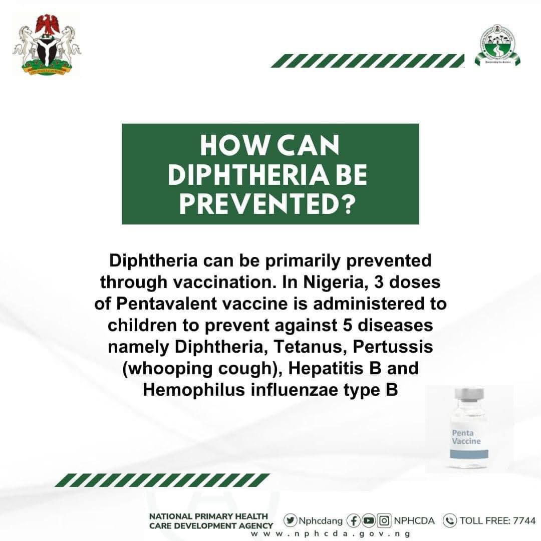 Encourage your child's health by ensuring they receive the three doses of the Pentavalent vaccine in Nigeria. This vaccine safeguards against Diphtheria, Tetanus, Pertussis, Hepatitis B, and Hemophilus influenzae type B. Make a difference – prioritize immunization!…