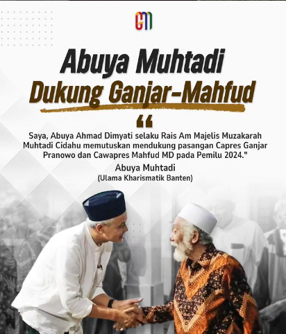 BaliGanjar's tweet photo. Semoga dukungan dari salah satu paku bumi Banten, Abuya Muhtadi kepada Pak Ganjar dan Prof Mahfud menjadikan berkah untuk Indonesia, untuk kita semua.

UlamaBersatu Ganjar Mahfud
Pemimpin Idaman Ulama https://t.co/89Qz0yra6a