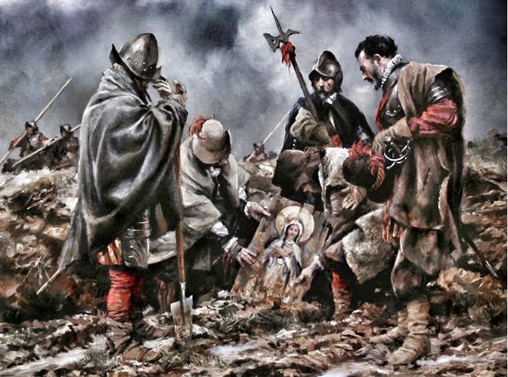 <a href="/CanoRodriguezMA/">Miguel Ángel Cano Rodríguez</a> <a href="/MenciaCalderon/">Victoria ن 🇪🇸 🌰</a> <a href="/aliciayeltoro/">Sin Toro no hay nada (Tribu milenaria)</a> <a href="/jesusdelacruzol/">Jesús de la cruz 🖤🇪🇸🇪🇺🍊🐍</a> <a href="/MedicinaMilitar/">Medicina Militar</a> <a href="/MiradorGalactic/">mirador_galactico 👑</a> <a href="/Off_Valpo/">ex-Marino</a> <a href="/haba_tar/">Haba.Tar🇪🇸</a> Hoy día de la inmaculada. Patrona de la infantería española desde el milagro de Empel. Que nadie olvide que entonces los españoles ya teníamos más de 7 siglos de experiencia en combate contra el islam. No éramos soldados nuevos. Ese siglo de oro rememora lo mejor de nosotros ➡️