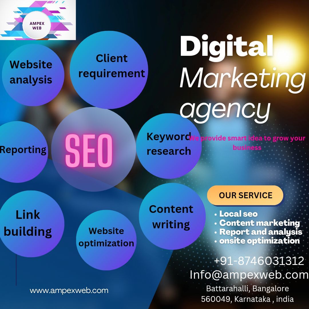 SEO is increased website traffic. By optimizing a website's content and structure, businesses can attract more visitors who are actively searching for their products.
#digitalmarketingagency #digitalmarketing #seo #seoexpert #blogging #strategy #traffic#bangalore #ampexweb