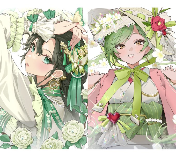 「green nails ribbon」 illustration images(Latest)