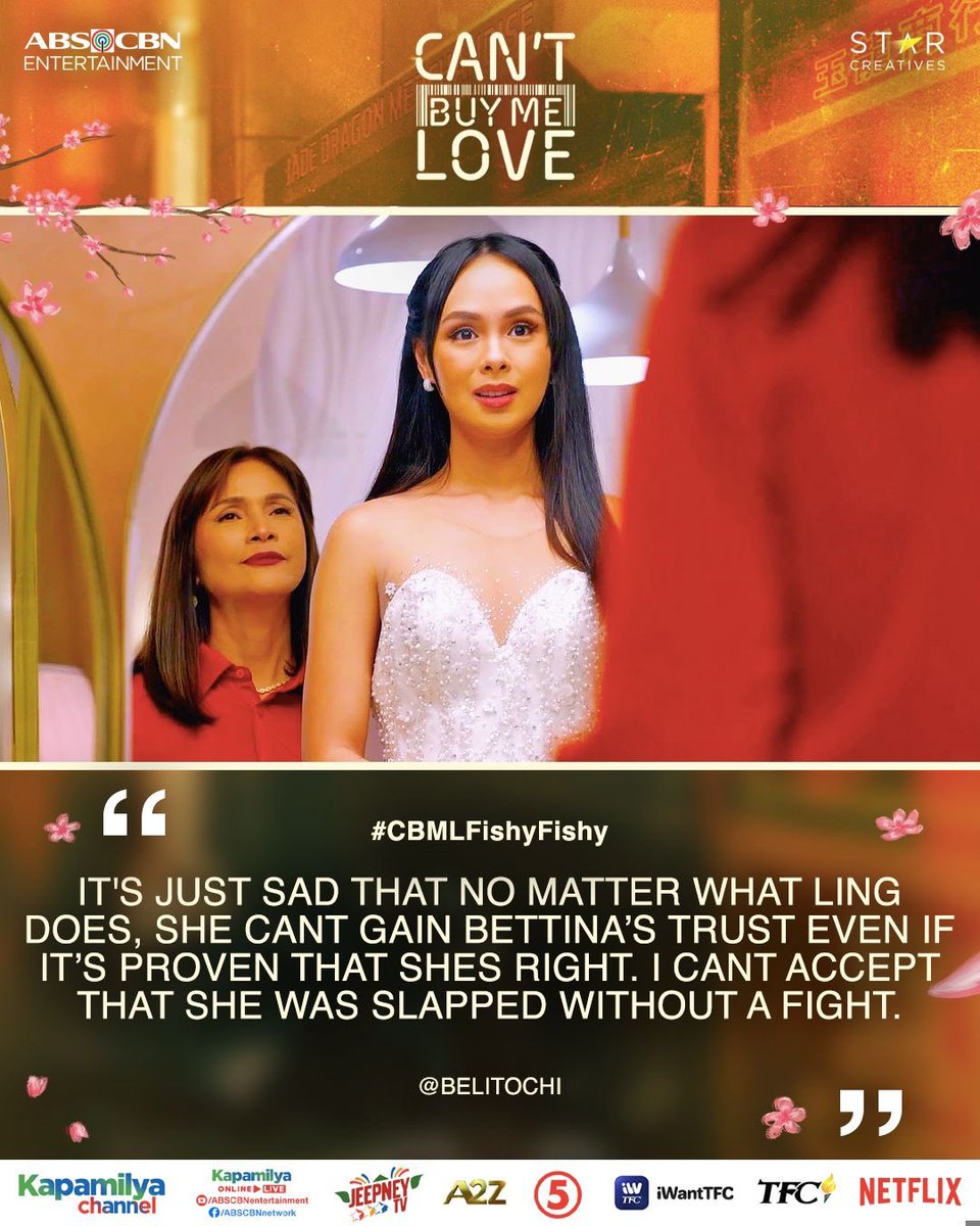 StarCreativesTV's tweet photo. Mukhang nag-enjoy ang BingLing sa kanilang investigation. 😂🤭 Convinced na talaga sila na may something #CBMLFishyFishy kay Jaime!
Catch #CantBuyMeLove weeknights at 8:45pm on Kapamilya Channel, Kapamilya Online Live, A2Z, JeepneyTV and TV5 🏷️❤️ https://t.co/VQomj8txke