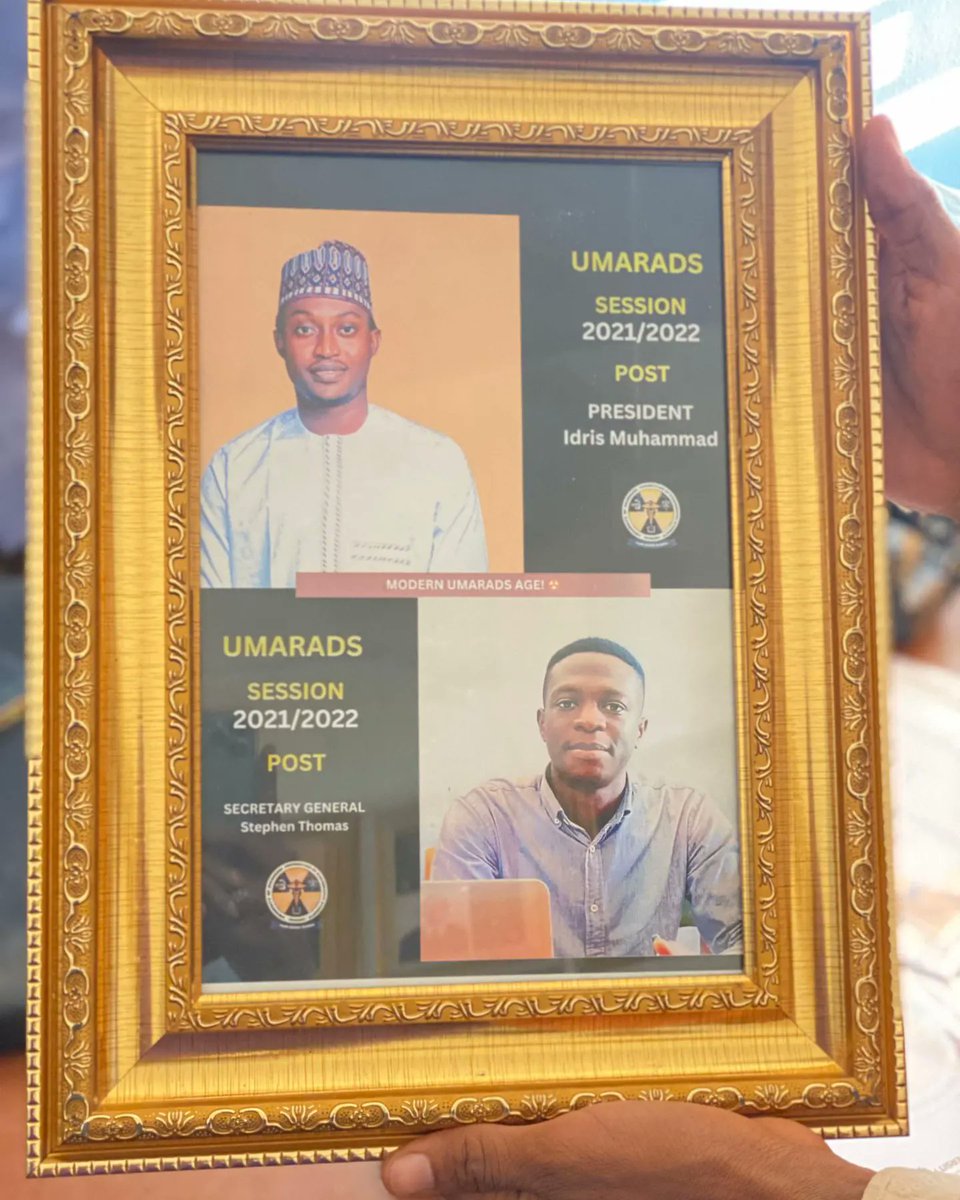 UmaradsU's tweet photo. UNVEILING OF WALL OF FAME PICTURES FOR THE 14TH UMARADS EXECUTIVE COUNCIL.

The 14th UMARADS President @EedreesMd and his Secretary General join the wall of fame of past UMARADS Presidents. A way of commemorating and remembering the efforts and services rendered. https://t.co/cxrAzeUS5L