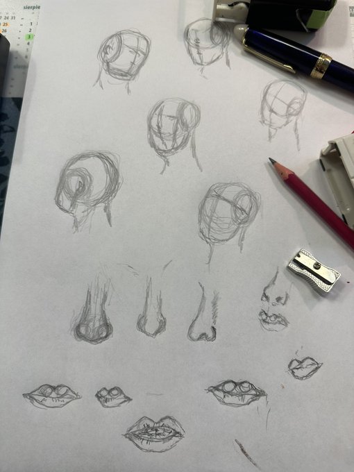 Neilableart's tweet image. #drawingexercises #sketches When you're overwhelmed with work and just want to go home, you sketch something like this during your coffee break. Random pencil and copy paper. I need to practice more because my skills are stagnant.