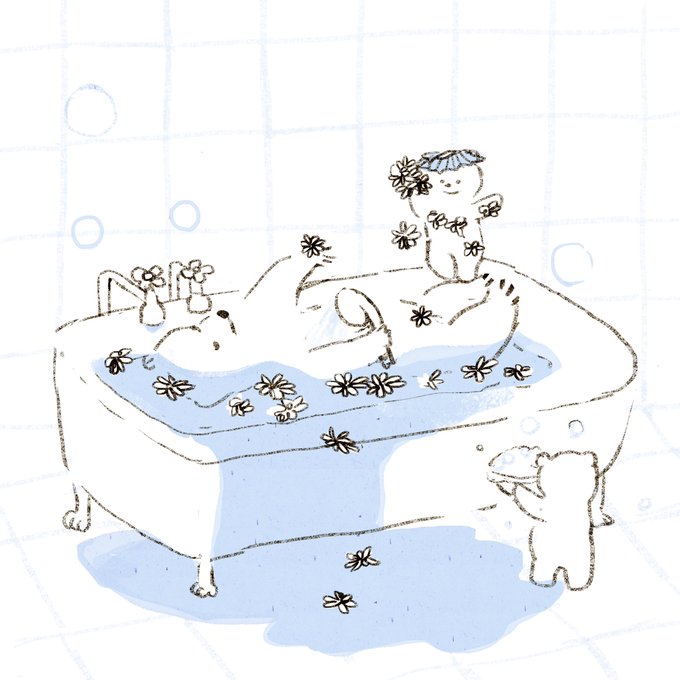 「動物 浴槽」のTwitter画像/イラスト(新着)