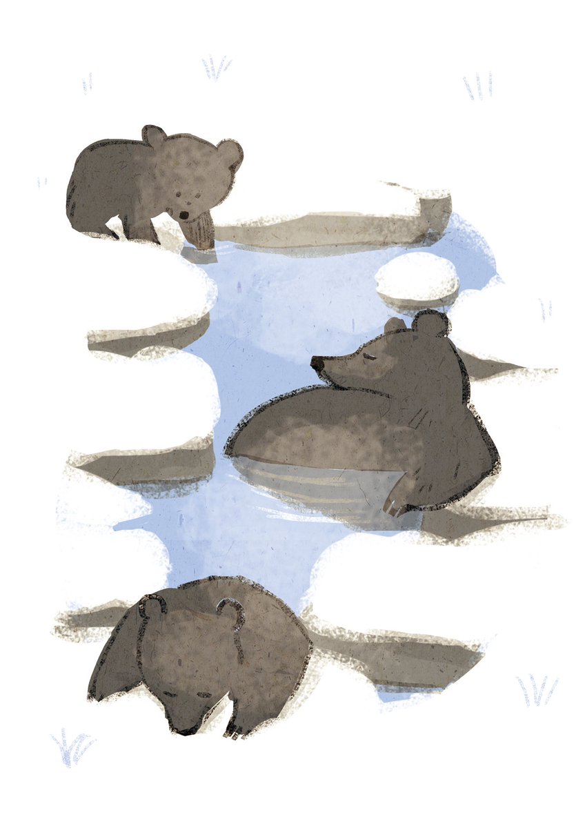 「#冬至 あったかお風呂に入りました。」|ももろ　4／20発売絵本「パンダのパクパクきせつのごはん」のイラスト