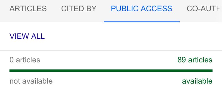 The largely ignored google scholar tab that really matters #OpenScholarship