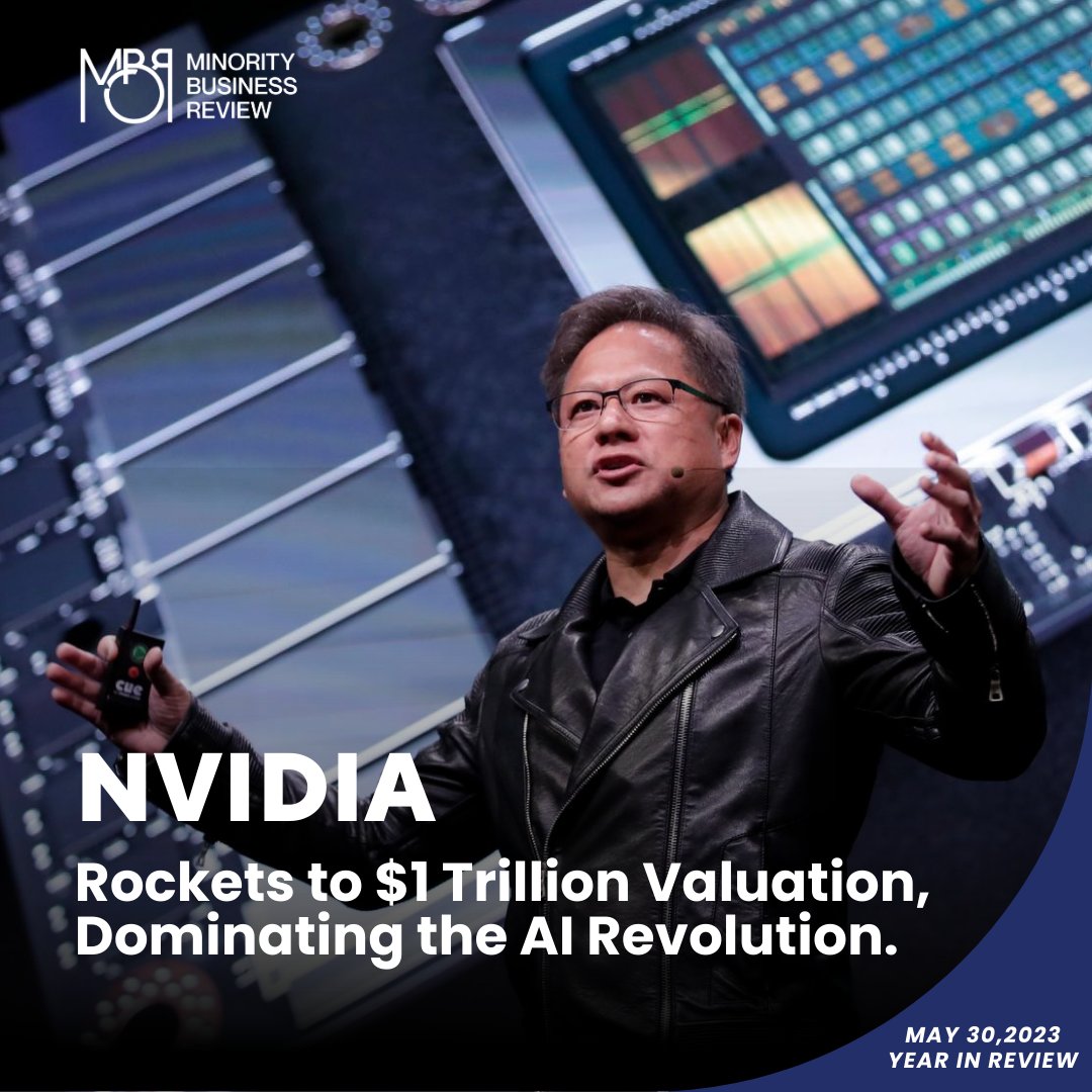 Minoritybizmag's tweet image. 🚀 @nvidia  stellar journey to the $1 Trillion Club is the talk of 2023! 🌐 Surpassing tech giants and dominating the AI landscape, they redefine what&apos;s possible. Here&apos;s to innovation, breakthroughs, and the pursuit of excellence. 💡💻 
#MBRmag #diverseminds #diversethoughts