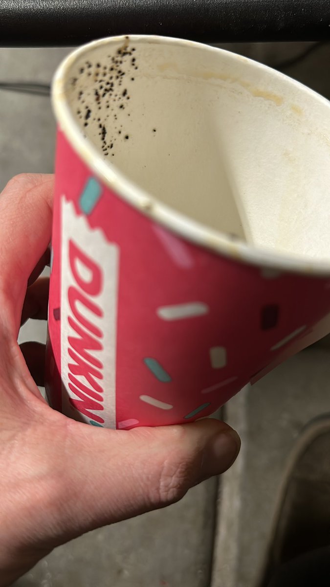 shrtcrt's tweet photo. @dunkindonuts I don’t remember ordering my coffee with a side of grounds. Yuck. https://t.co/wtDAsrtBTv