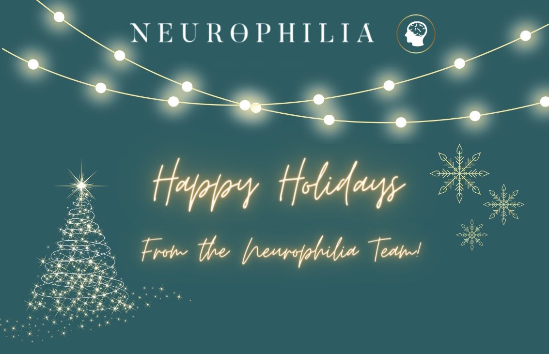 Thank you to each and every listener for making this year a great one for @NeurophiliaPod 💛 We can’t wait to share more episodes with you in the new year, but till then we hope you all have the best holiday season with your loved ones! ✨🎄 #NeuroTwitter @mdgoels @BlakeBuletko