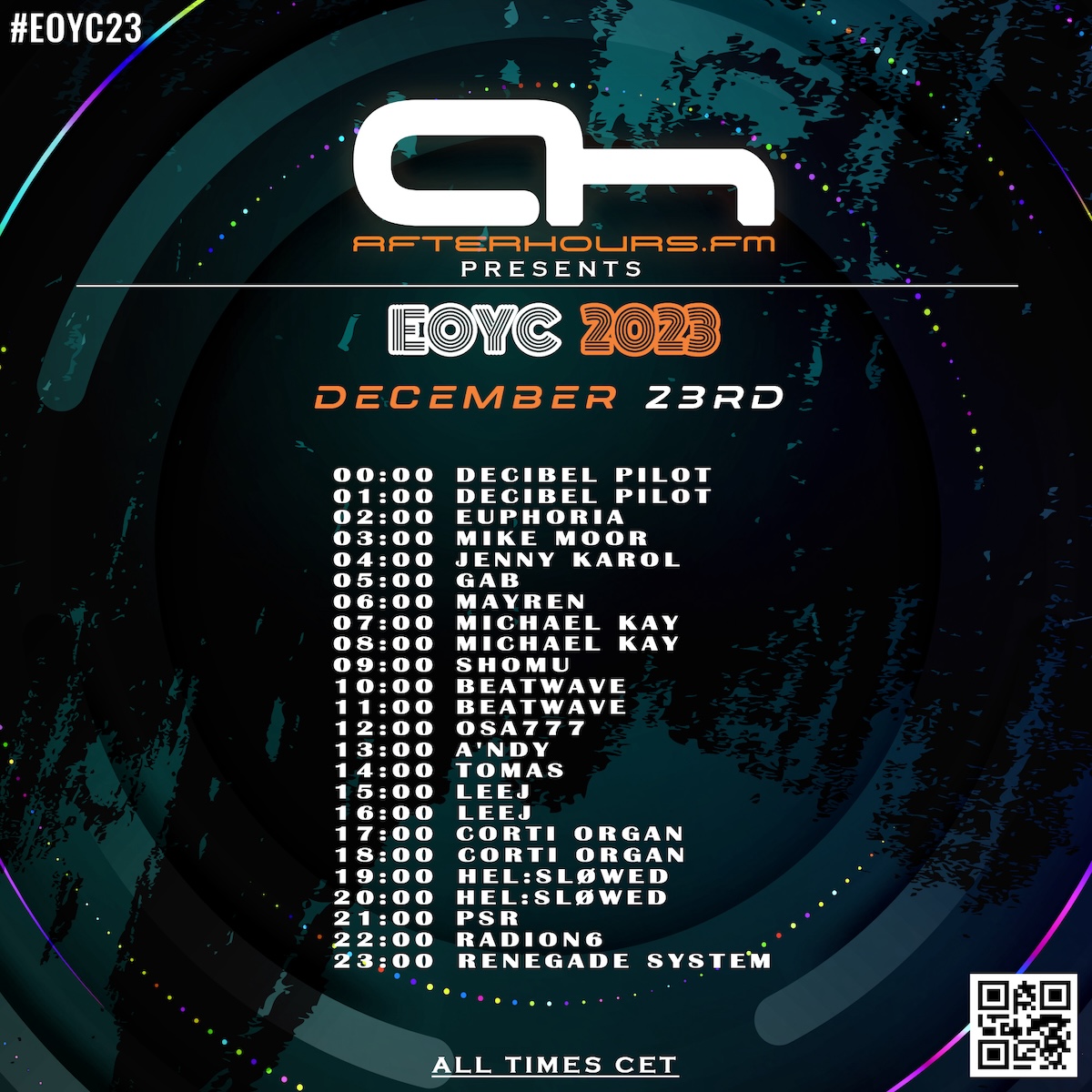 AH.FM (@afterhoursfm) on Twitter photo #EOYC Day 7 coming up -- <a href="/decibel_pilot/">Decibel Pilot</a> <a href="/helslootmusic/">Helsloot</a> <a href="/CortiOrgan/">Corti Organ</a> <a href="/euphoriadj/">Euphoria</a> <a href="/VJLeeJ/">Lee Jones</a> +++ tune in now ah.fm #EOYC Day 7 coming up -- <a href="/decibel_pilot/">Decibel Pilot</a> <a href="/helslootmusic/">Helsloot</a> <a href="/CortiOrgan/">Corti Organ</a> <a href="/euphoriadj/">Euphoria</a> <a href="/VJLeeJ/">Lee Jones</a> +++ tune in now ah.fm