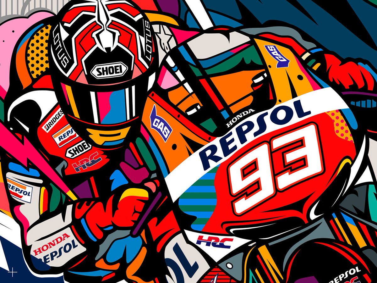 Official Artwork to celebrate @marcmarquez93 career in @HRC_MotoGP 🐜⚡️