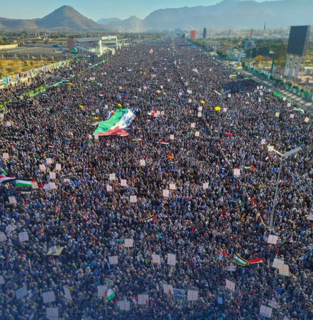 Over 1 MILLION people showed up in support for Palestine! Thank you Yemen. Don’t stop talking about Gaza.