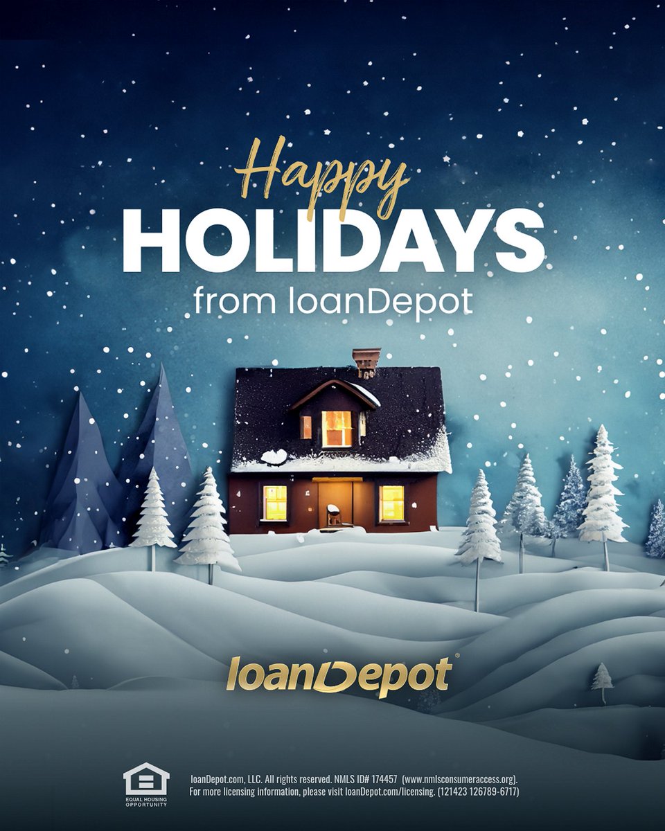 May your holiday season be filled with joy and cherished memories for you and your loved ones. Happy Holidays from loanDepot!