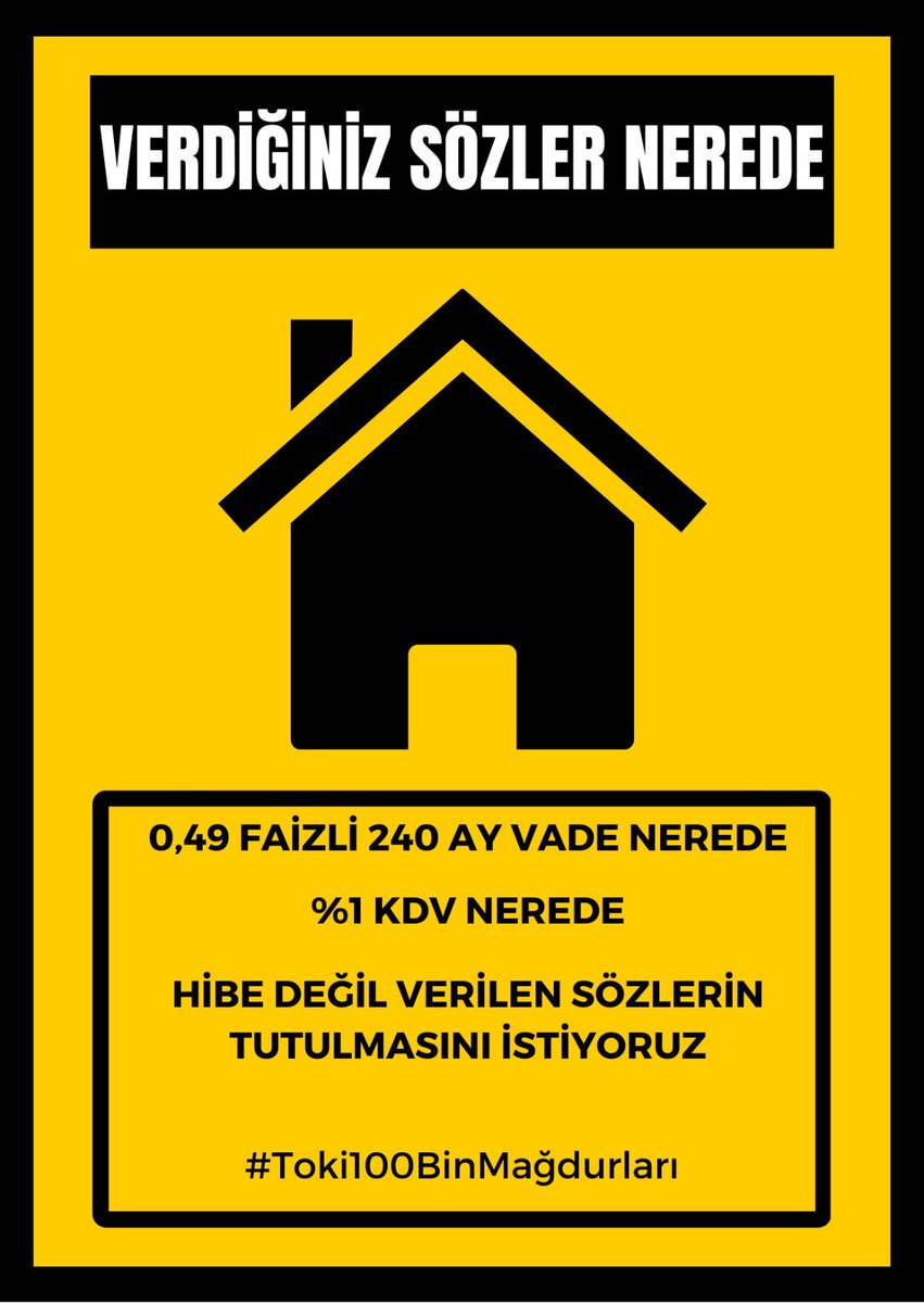 Semih Vurucu (@semih_vurucu) on Twitter photo #Toki100BinMağdurları Oyun oynanırken kuralların değiştiği nerde görülmüş. Siz yarı yolda oyunbozanlık ediyorsunuz. Vaatlerinizi yerine getirin,sözlerinizi tutun <a href="/RTErdogan/">Recep Tayyip Erdoğan</a> <a href="/Toki_Kurumsal/">TOKİ</a> <a href="/mehmetozhaseki/">Mehmet Özhaseki</a> <a href="/memetsimsek/">Mehmet Simsek</a> <a href="/murat_kurum/">Murat KURUM</a> <a href="/eczozgurozel/">Özgür Özel</a> <a href="/meral_aksener/">Meral Akşener</a> @ErbakanFatih #Toki100BinMağdurları Oyun oynanırken kuralların değiştiği nerde görülmüş. Siz yarı yolda oyunbozanlık ediyorsunuz. Vaatlerinizi yerine getirin,sözlerinizi tutun <a href="/RTErdogan/">Recep Tayyip Erdoğan</a> <a href="/Toki_Kurumsal/">TOKİ</a> <a href="/mehmetozhaseki/">Mehmet Özhaseki</a> <a href="/memetsimsek/">Mehmet Simsek</a> <a href="/murat_kurum/">Murat KURUM</a> <a href="/eczozgurozel/">Özgür Özel</a> <a href="/meral_aksener/">Meral Akşener</a> @ErbakanFatih