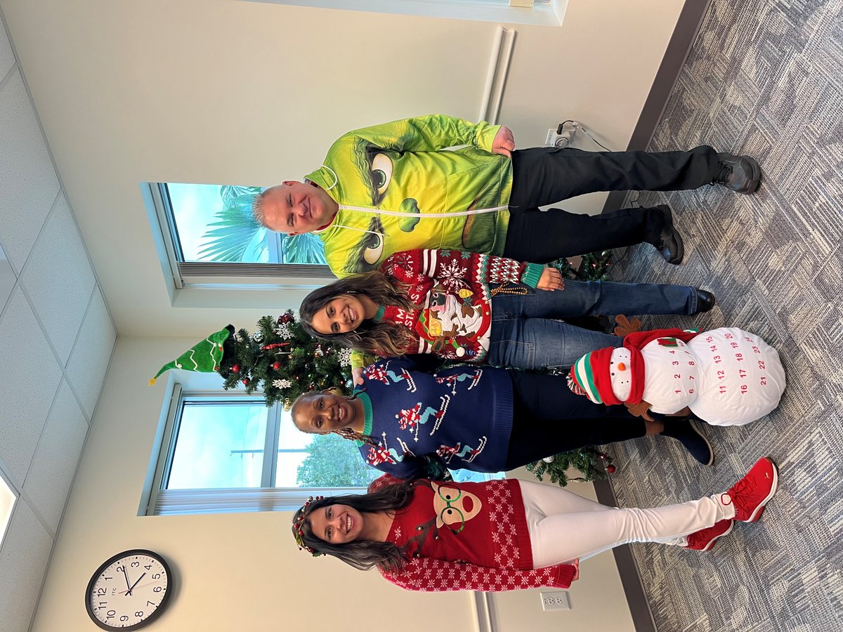 Youth Services staff and clients donned their favorite holiday sweaters on the 3rd day of Holiday Spirit Week!