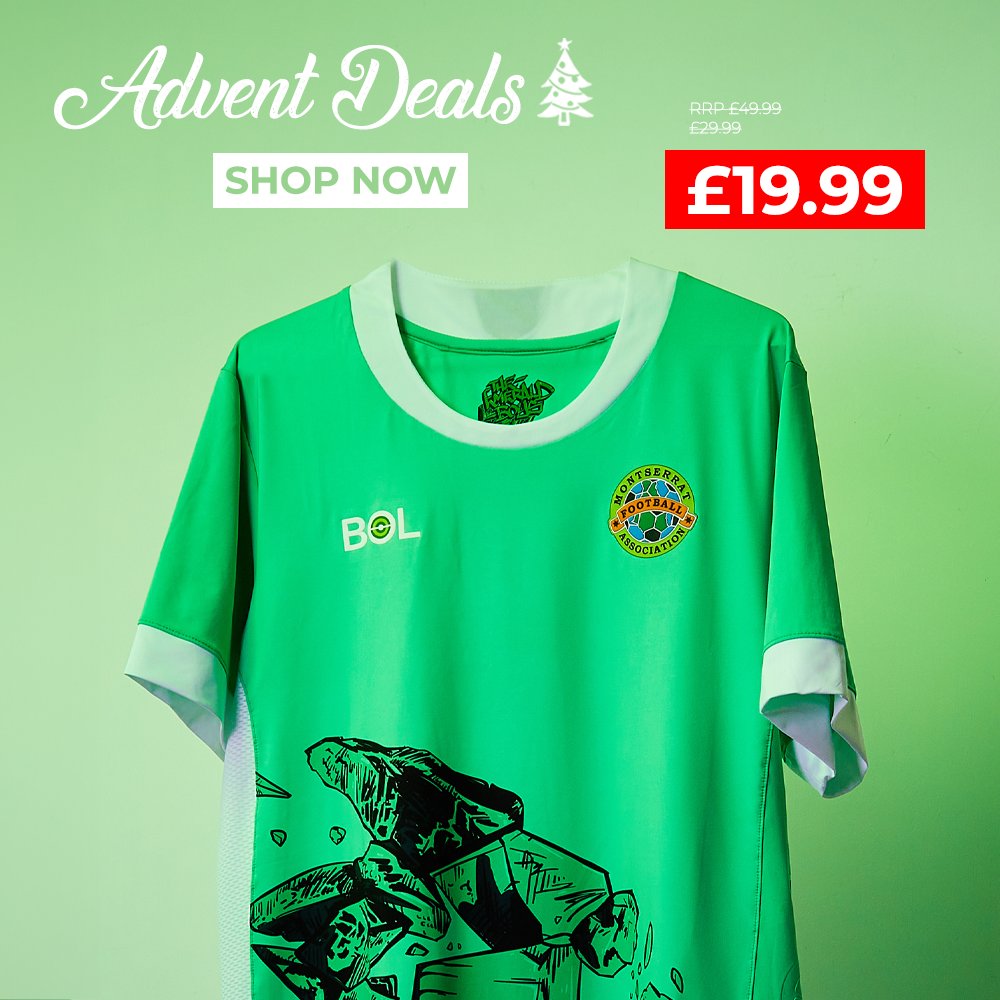 New in Clearance | Montserrat 🇲🇸 The 2020 Montserrat home shirt is reduced to £19.99 in our Advent Deals We also have some other Montserrat clearance at great prices! 🌍 Worldwide Shipping 🛒 Shop here - ow.ly/oIGT50Qja6J