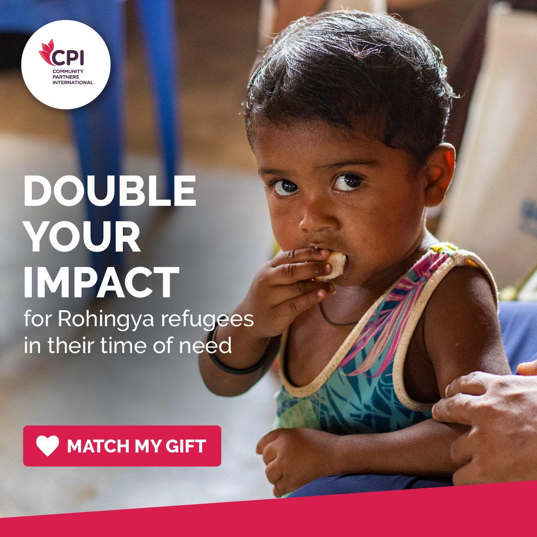 Rations for Rohingya refugees have been cut by 30% this year to $8 per person per month. Health care + other core services are also being cut.
❤️ Please give to help Rohingya families. A generous donor is MATCHING gifts till midnight PST on Dec 31. Donate: cpintl.org/give.html