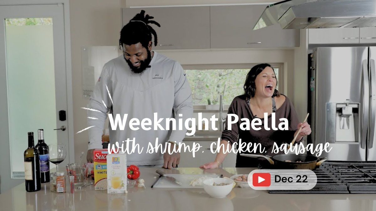 We're wrapping up Season 3 of I Cook, You Measure today at Noon PT Make a quick and easy weeknight paella with Seahawks defensive end Mario Edwards Jr. and learn about his love of animals. 🧑‍🍳 I Cook, You Measure is presented by @Safeway buff.ly/47cx9hs