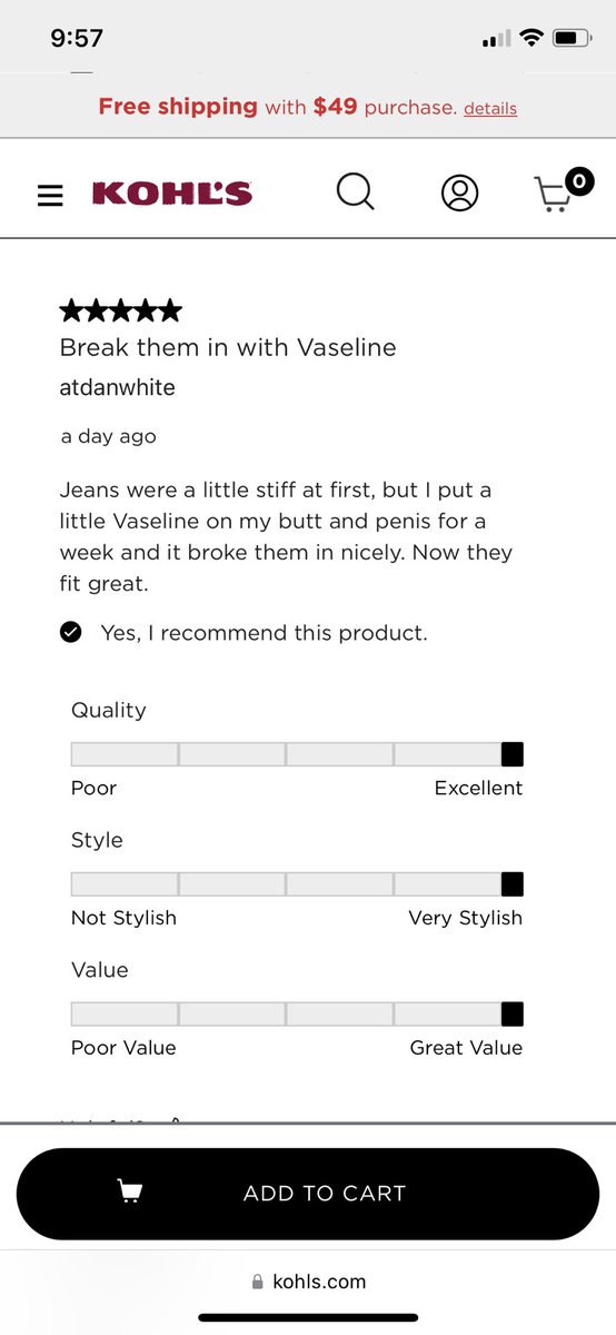 atdanwhite's tweet photo. Reviewed my jeans. https://t.co/wdz6POuFO5