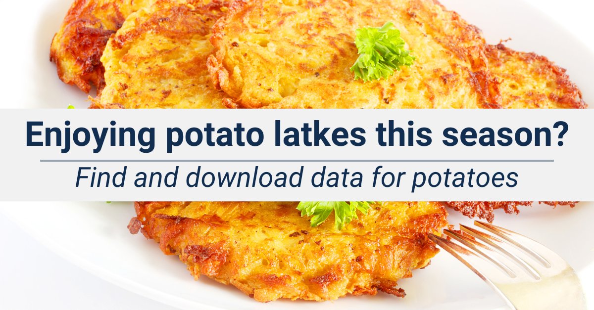 Enjoying potato latkes this season? You can find and download data for potatoes here: ow.ly/gzzT50QlvWc