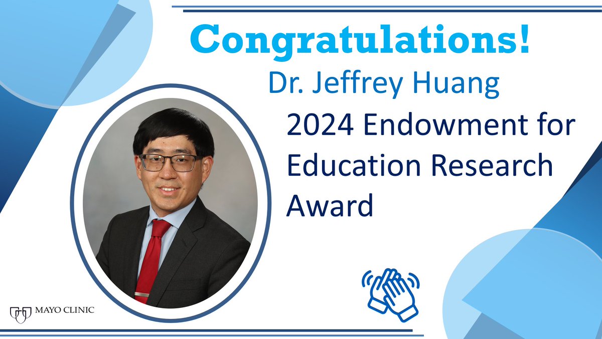 Mayo Clinic Department of Anesthesiology (@mayoanesthesia) on Twitter photo Congratulations Dr. Huang on receiving the 2024 Endowment for Education Research Award for: “Motivation & Learning During In-Person Game-Based Learning of Procedural Skills: An Interpretative Phenomenological Analysis of an Educational Escape Room.”
<a href="/jeffreyhuangmd/">Jeffrey Huang, MD, CHSE</a> Congratulations Dr. Huang on receiving the 2024 Endowment for Education Research Award for: “Motivation & Learning During In-Person Game-Based Learning of Procedural Skills: An Interpretative Phenomenological Analysis of an Educational Escape Room.”
<a href="/jeffreyhuangmd/">Jeffrey Huang, MD, CHSE</a>