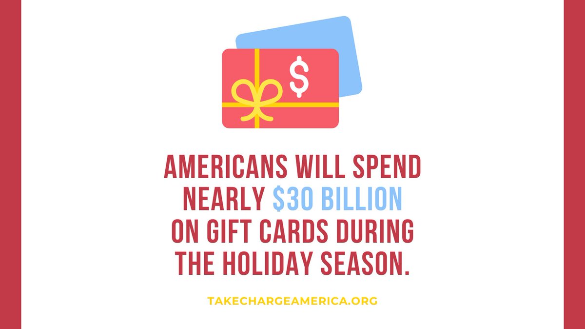 TCAsolutions's tweet image. If you receive gift cards, don&apos;t forget to use them. On average, we let $175 in gift cards go to waste per person every year. #FridayFacts #giftcards #christmasgifts