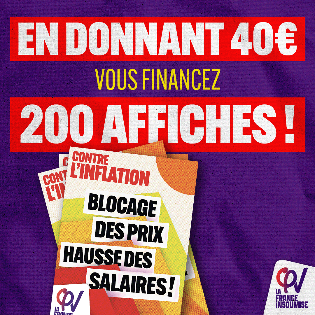 FranceInsoumise's tweet photo. 🔴 La France insoumise a besoin de vos dons.
Afin de pouvoir continuer à développer le mouvement et déployer toutes nos activités, nous avons besoin de vous en 2024.
N'hésitez pas faire un don, à la hauteur de vos moyens, pour nous soutenir ! Chaque euro compte.
👉 : https://t.co/knXZzKiKI9