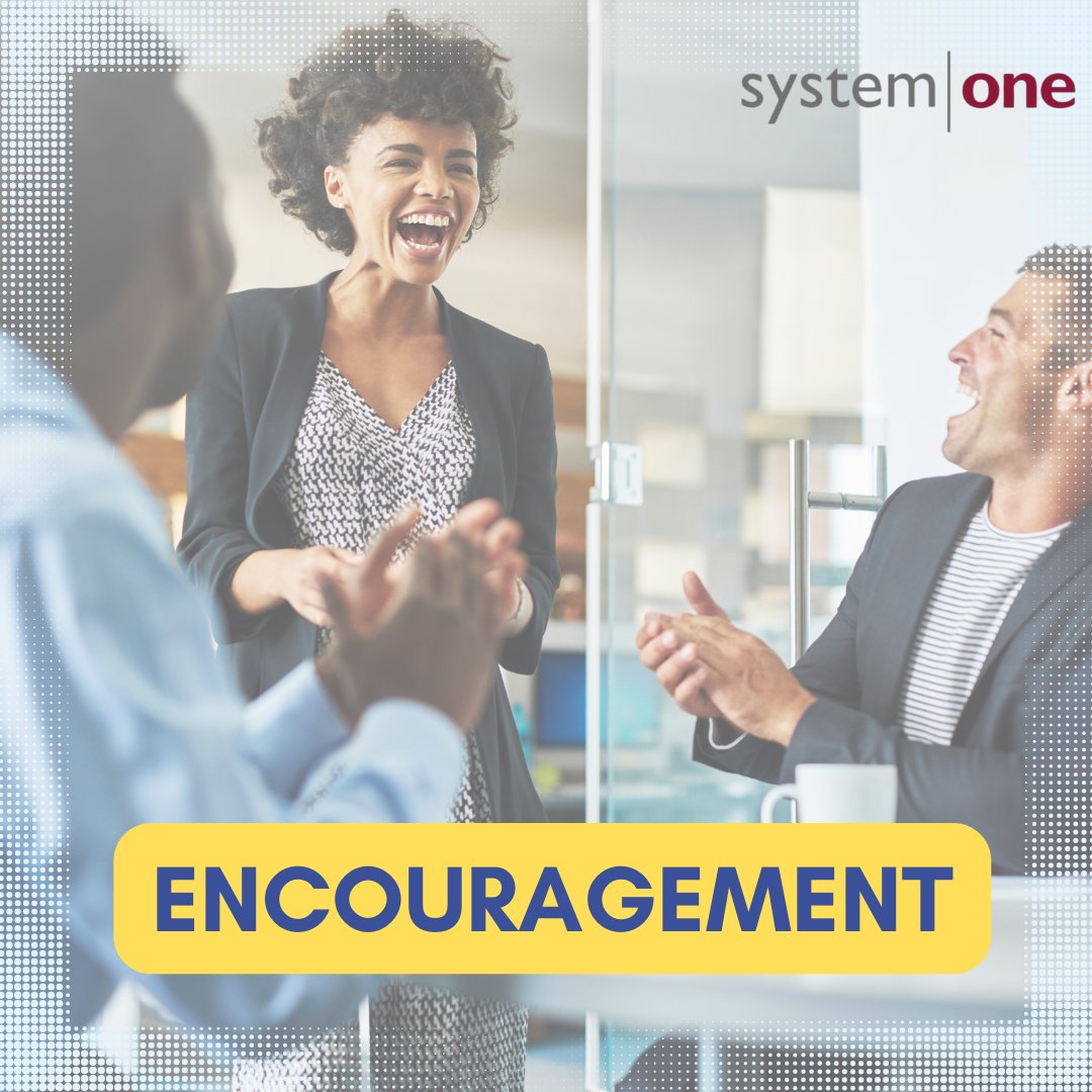 To create a positive office environment where employees feel supported, encouraging your team is critical. A few kind words can change someone's day!  

#companyculture #SystemOne #recruiting #jobsearch #jobhunt #jobsearchtips #hiring #positiveworkplace