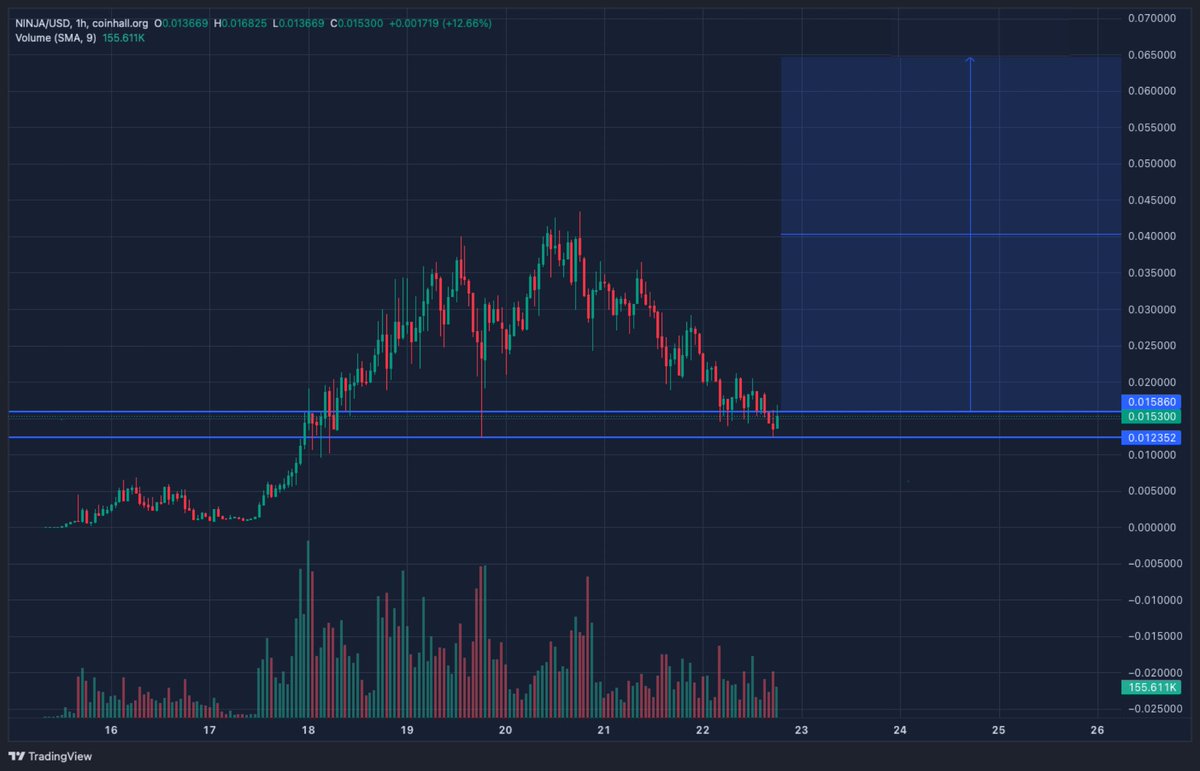 $NINJA Dips and corrections are normal. I genuinely believe $NINJA will run hard in 2024 or sooner when $INJ will take off. We’ve seen it happen with $SOL. Won’t take long before all tier 1 CEX’s will start to list this. First runners are always bangers. Step by step. 🥷🌬️