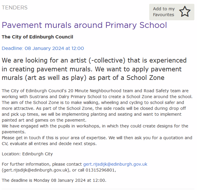 🙋‍♀️#MuralArtist(s) wanted for #DalryRoad bridge Also #PavementMurals/games for nearby #DalryPrimary @Dalry1876 @DalryPC @rsmcksg @cathyfullerton @CllrDanHeap @DenisDixonSNP @DalryCemetery @GDCC_ @EdinArtists @thecockburn @EdinburghGdn @EdinReporter @cocteautriplets @edartfest