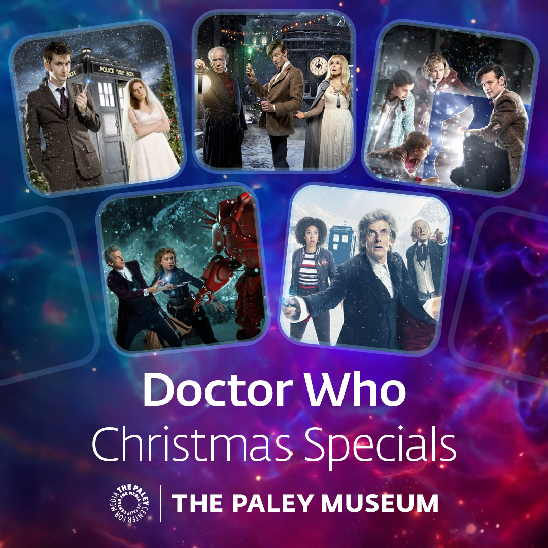 Christmas may come but once a year, but #DoctorWho Christmas specials? They're timeless! 🎅🏼🚀 Join us Dec 27 - Jan 7 at The Paley Museum for a Who-liday spectacle! Learn more and get your tickets today at the link below! #Whovians bit.ly/3Np2bvA