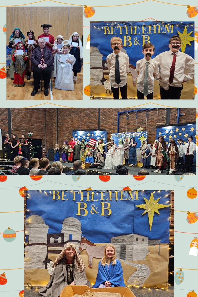 Thank you to everyone who managed to come and see our show, Bethlehem B&amp;B, this week.  Well done to all the children - you made us very proud! 

Well done to our Christmas colouring prize winners too.  Thank you to Mrs Stevenson for the amazing prizes.