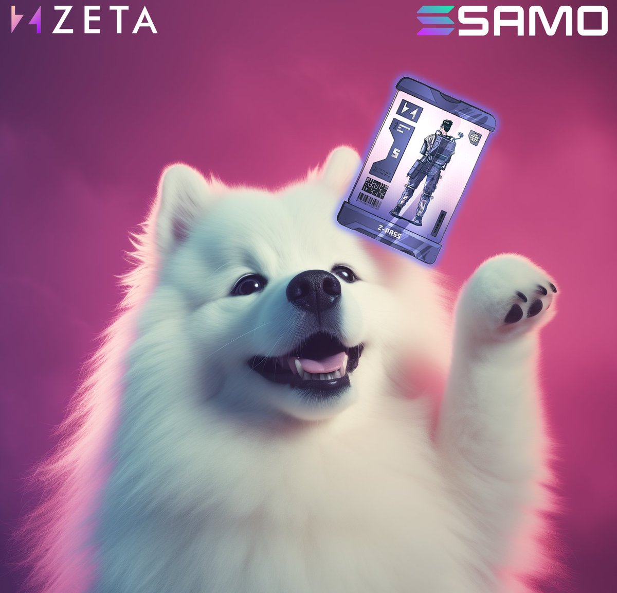 🚨 GIVEAWAY TIME! 🚨 

Who ♥️s #Solana DeFi &amp; Perps?! 

We're giving away 20x Z-Pass Cards (worth ~1 $SOL) for 2Xing your pts on <a href="/ZetaMarkets/">Zeta Markets</a> ! Maybe it'll help w/ the rumored $ZETA airdrop... 

RULES! 👇 
• Like &amp; RT
• Follow <a href="/samoyedcoin/">SAMO</a> @zetamarkets
• Comment #SamoIsComing