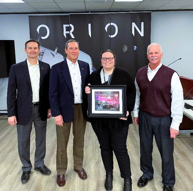 AllPointsLLC's tweet image. Congratulations to All Points Multimedia Specialist Mikaela Jarnagan for receiving the Lockheed Martin Nebula Award, recognizing her outstanding contributions to the Lockheed Martin Orion Program Communications Team! #NASA #LMSpace