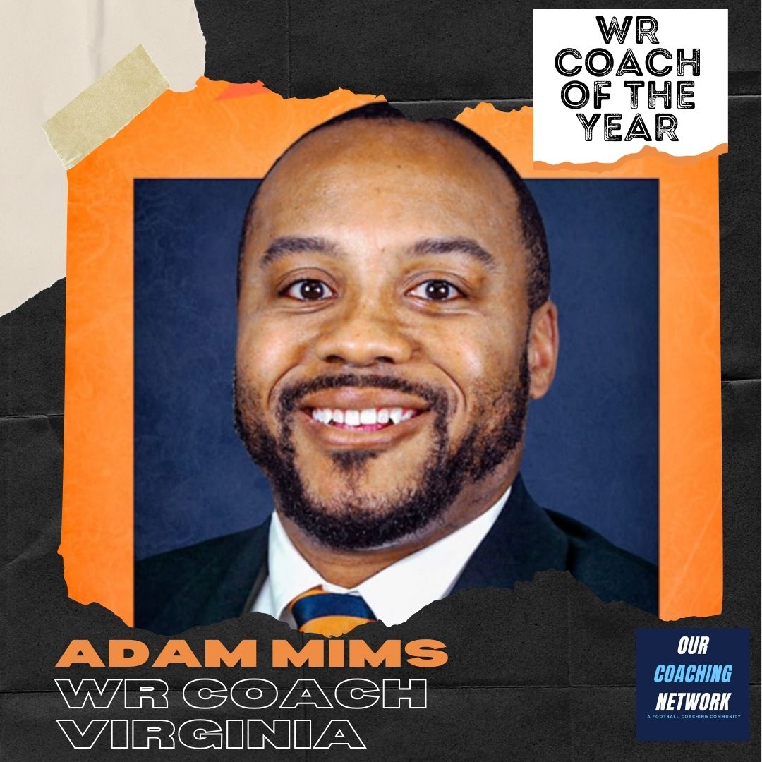 @UTSAFTBL @CoachJP3 @PFF @CoachTraylor @CoachBurkeJ @CoachJessLoepp @CoachJLAnderson @CoachSeanDavis @Coach_Griffin_ @CoachSiddiq @Coach_DrP @AaronGreen22 @CoachPeterGray 🏈WR Coach of The Year🏈 Our ACC WR Coach of the Year is @UVAFootball's @Coach_Mims2👏 Had the top FBS WR in Receptions, 2nd in Yards/Game, had 2 of the Top 5 ACC WRs in Yards/Game & the Top ACC WR in YAC✍️ WR Coach of The Year🧵👇