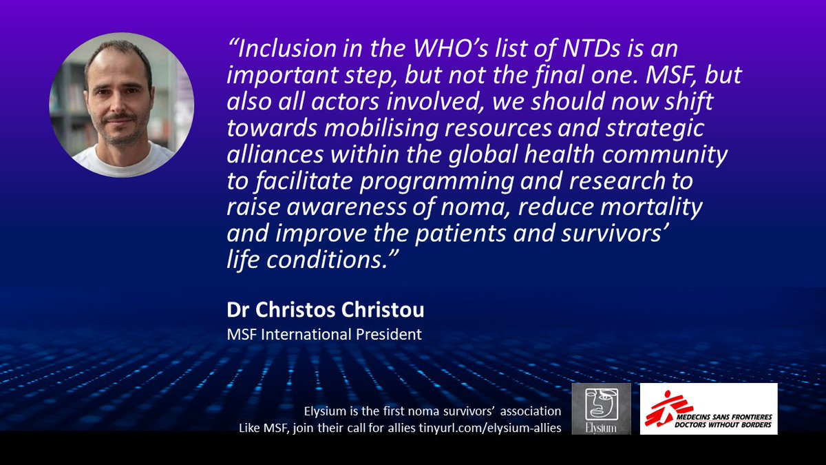 ISNTD (@isntd_press) on Twitter photo Turning to the future, following the <a href="/WHO/">World Health Organization (WHO)</a> landmark recognition of #noma as a Neglected Tropical Disease, <a href="/DrChristou/">Christos Christou</a> <a href="/MSF/">MSF International</a> steps up the advocacy towards galvanising partnerships and resource mobilisation to accelerate research and programming to tackle noma Turning to the future, following the <a href="/WHO/">World Health Organization (WHO)</a> landmark recognition of #noma as a Neglected Tropical Disease, <a href="/DrChristou/">Christos Christou</a> <a href="/MSF/">MSF International</a> steps up the advocacy towards galvanising partnerships and resource mobilisation to accelerate research and programming to tackle noma