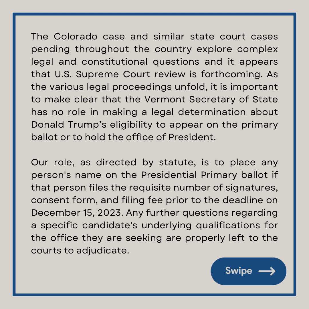 Vermont Secretary of State’s Office tweet media