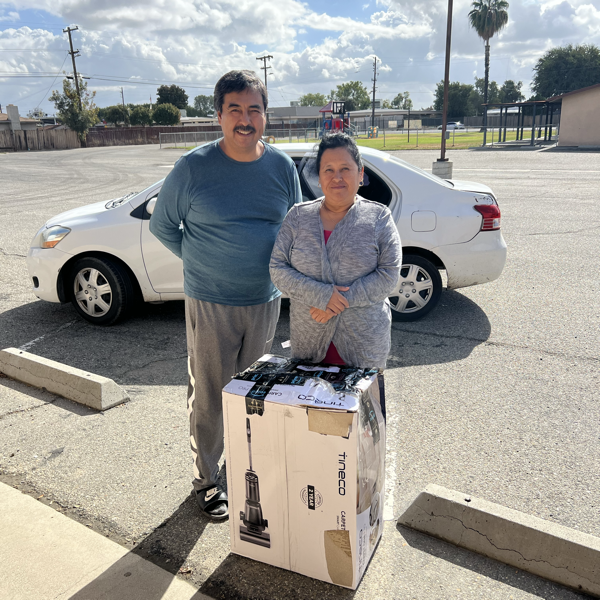This family couldn’t afford a vacuum and desperately needed one.  Our church was able to bless them with not just any vacuum — it is a mop and vacuum in one. The woman broke down in tears as she has never been able to purchase either and now she has both.