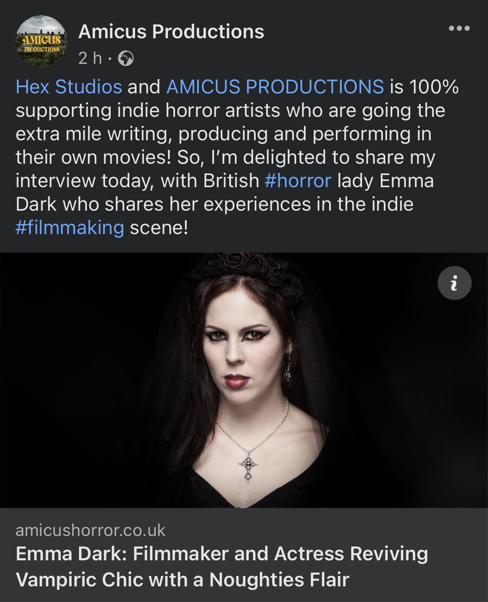 EmDarkOfficial's tweet image. Don’t forget to check out this wonderful interview with me over on the Amicus Productions website. Conducted by the maestro himself, Lawrie Brewster 👇

amicushorror.co.uk/emma-dark-film…