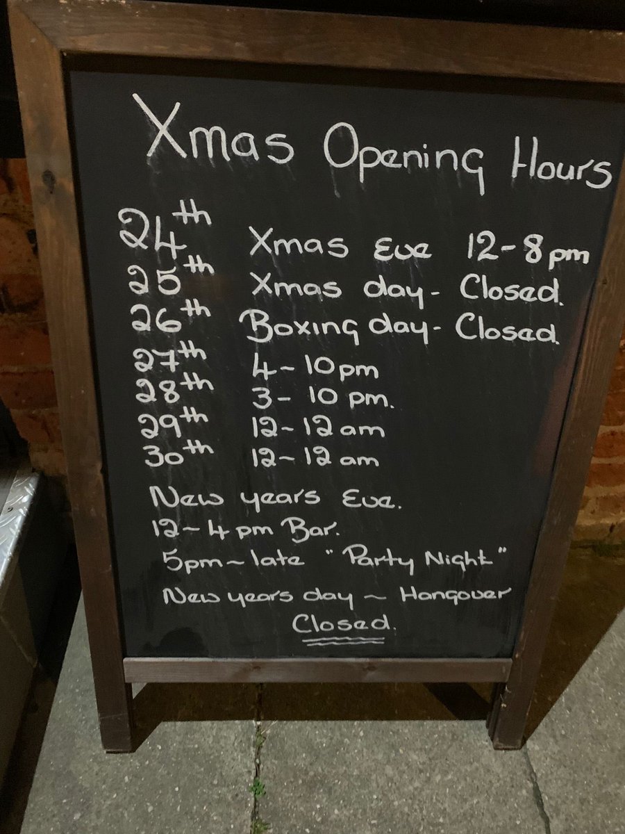 Our opening times over the festive season  @ShitChester @BeersInChester @AdamDandy @SkintChester @CAMRACaSC  #openingtimes #chester #food