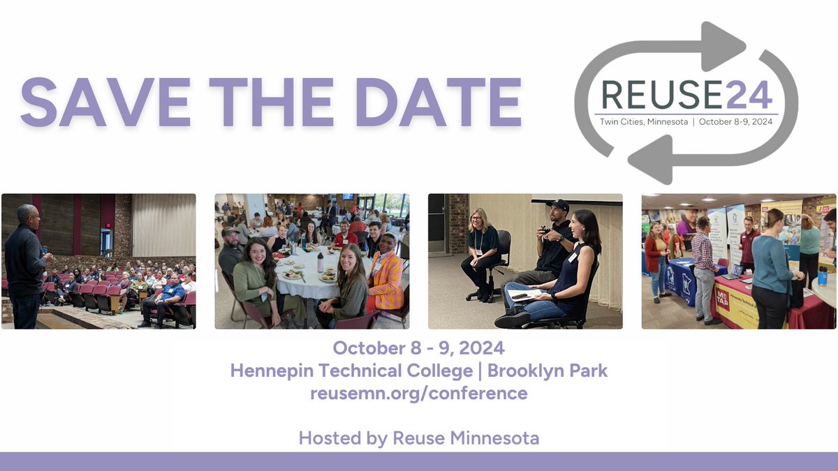 The REUSE24 conference is seeking sponsors, exhibitors, and speakers! Learn more at: reusemn.org/conference