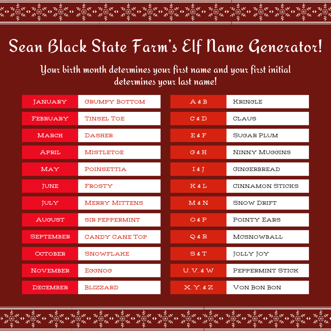 sfinsureberwick's tweet image. We're spreading holiday cheer with our elf name generator! 🎅✨ What's your elf name? Share it with us in the comments. #HolidaySpirit #ElfNameGenerator #ChristmasMagic