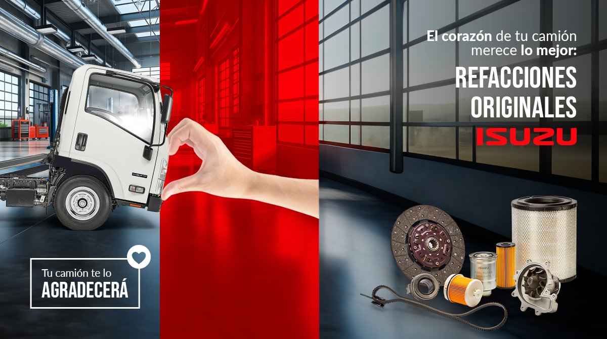 IsuzuMexico's tweet image. ¿Por qué arriesgarse con refacciones genéricas cuando puedes tener la seguridad de la calidad ISUZU? Utiliza refacciones originales y mantén tu camión en su mejor forma.

#refacciones #Isuzu #IsuzuMéxico #IsuzuMex #IsuzuElf #IsuzuForward #Diesel #CamionADiesel #DieselTruck