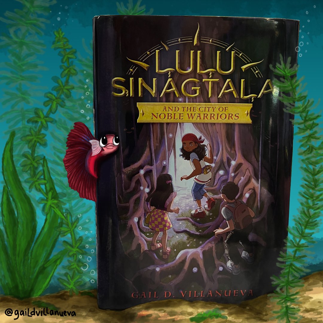 It’s Christmas weekend so for my LULU SINAGTALA post, JungCooky the betta fish is taking over! 😁 though the real Cooky would have tried to cuddle w/ my book, I didn’t think it was a good idea to dunk one of my precious author copies in the tank so I just painted Cooky w/ it 😊