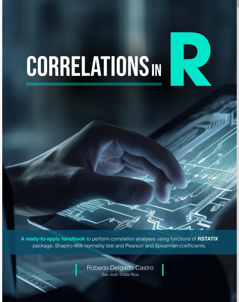 Introducing my third book... CORRELATIONS IN R.
Includes theoretical and practical approaches to develop statistical correlations in R, through the RStatix package.
Available at roberto-delgado.com

#datascience #dataanalysis #RStats