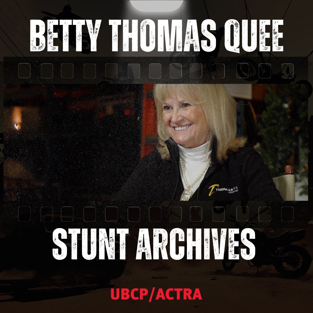 Betty Thomas Quee - A powerhouse with an astounding career that spans from stunt performer, stunt coordination and 2nd unit directing. Watch her interview: youtube.com/playlist?list=…